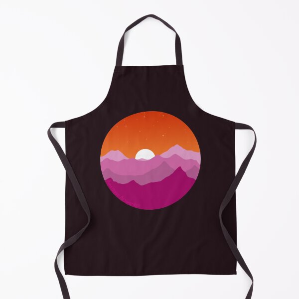 Item preview, Subtle Lesbian Pride Flag Mountain Landscape designed and sold by AmethystArtwork.