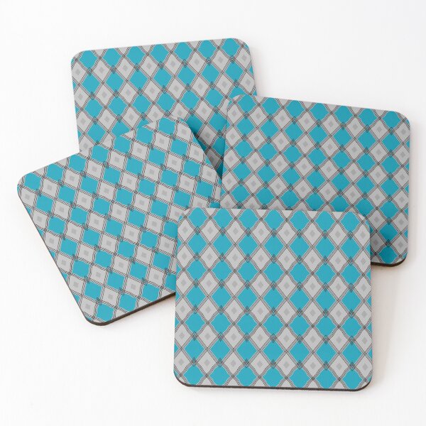 Item preview, Blue and gray diamond unique Argyle pattern designed and sold by BLMcreations.