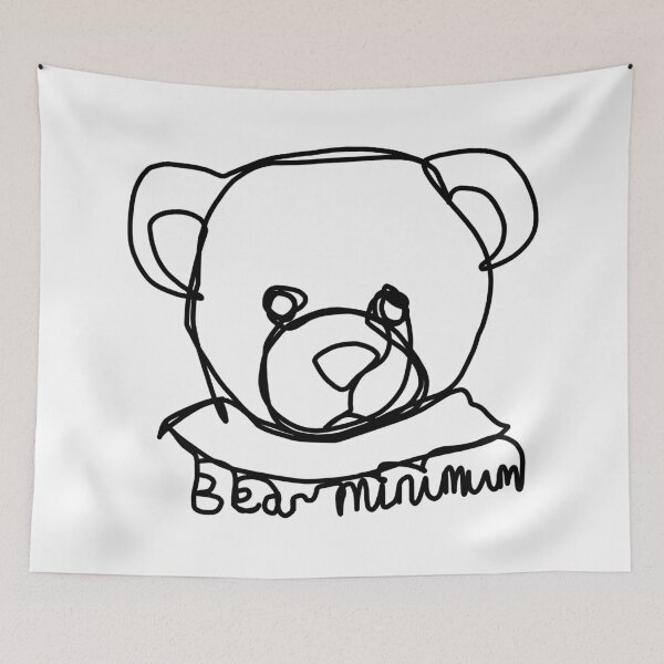 Item preview, Minimal Bear Portrait Pun Bear Minimum designed and sold by ellenhenry.