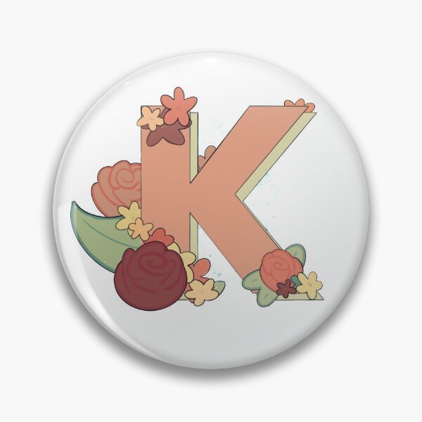 Item preview, Letter K with Flowers designed and sold by camrynangela.