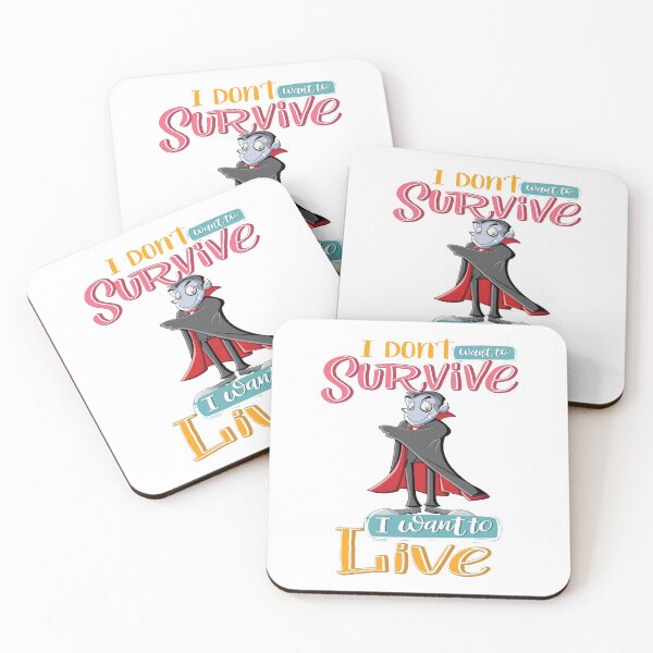 Item preview, I Do Not Want To Survive I Want To Live Vampire Cartoon designed and sold by FiveNiches.