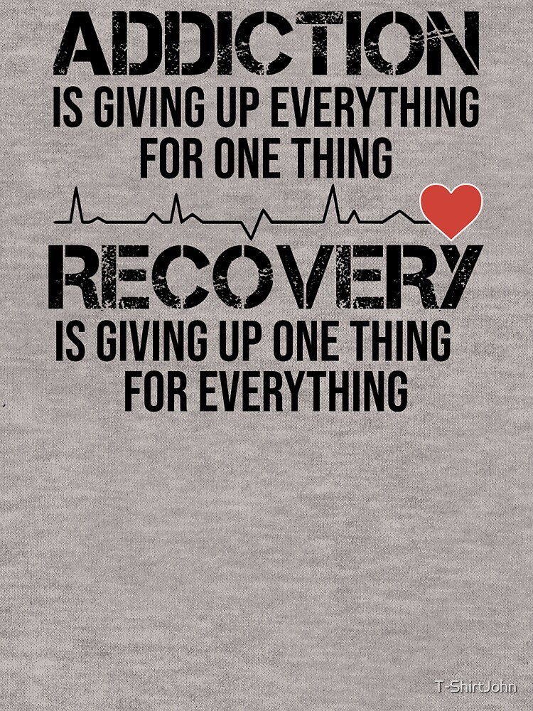 Thumbnail 7 of 7, Essential T-Shirt, Addiction VS Recovery AA NA Heartbeat for a Clean Sober Life designed and sold by T-ShirtJohn.