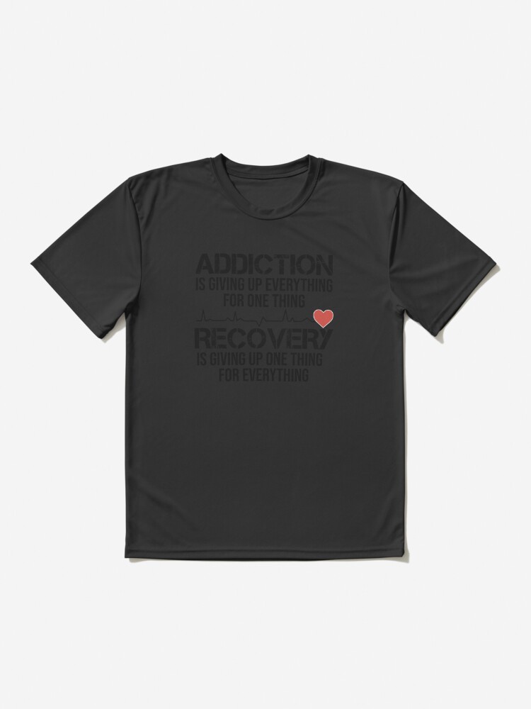 Addiction VS Recovery AA NA Heartbeat for a Clean Sober Life | Active  T-Shirt