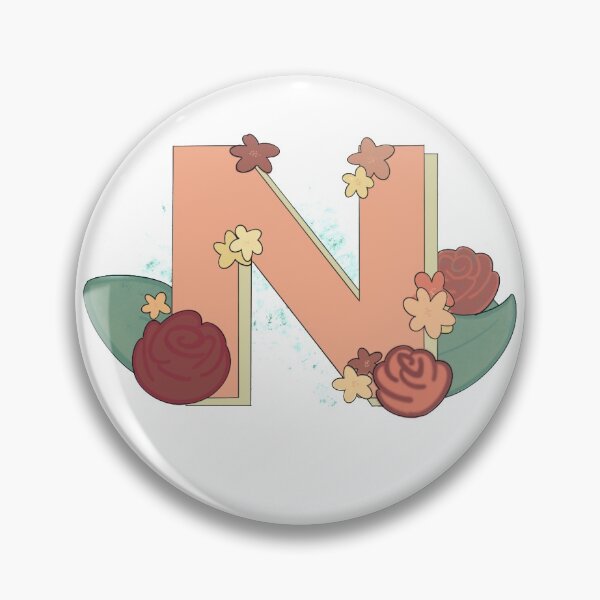 Item preview, Letter N with Flowers designed and sold by camrynangela.