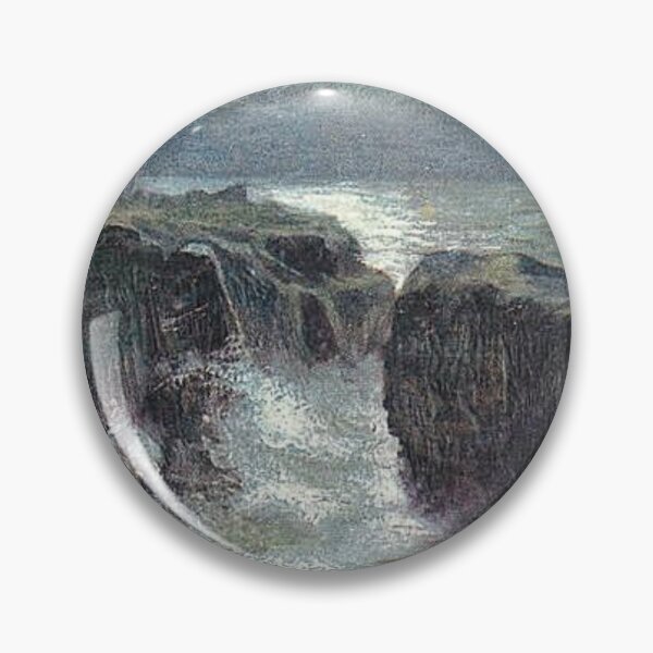 Item preview, Vintage Illustration of Moonlit Castle Sinclair, Girnigoe, Caithness designed and sold by yourscotland.