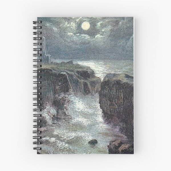 Item preview, Vintage Illustration of Moonlit Castle Sinclair, Girnigoe, Caithness designed and sold by yourscotland.