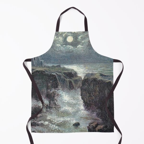 Item preview, Vintage Illustration of Moonlit Castle Sinclair, Girnigoe, Caithness designed and sold by yourscotland.