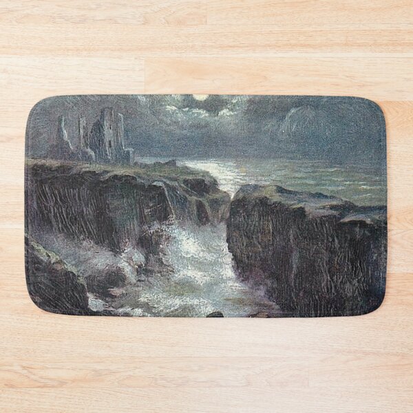 Item preview, Vintage Illustration of Moonlit Castle Sinclair, Girnigoe, Caithness designed and sold by yourscotland.