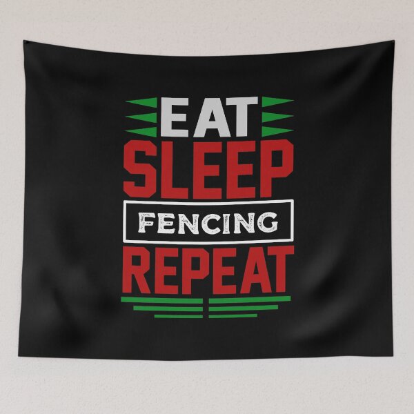 Item preview, Eat. Sleep. Fencing. Repeat. (Dark) designed and sold by the-krisney-way.