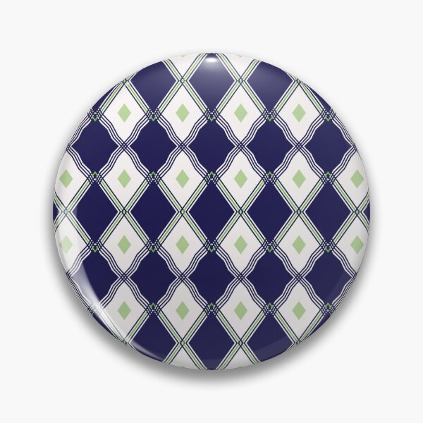 Item preview, Blue green and white diamond unique Argyle pattern designed and sold by BLMcreations.