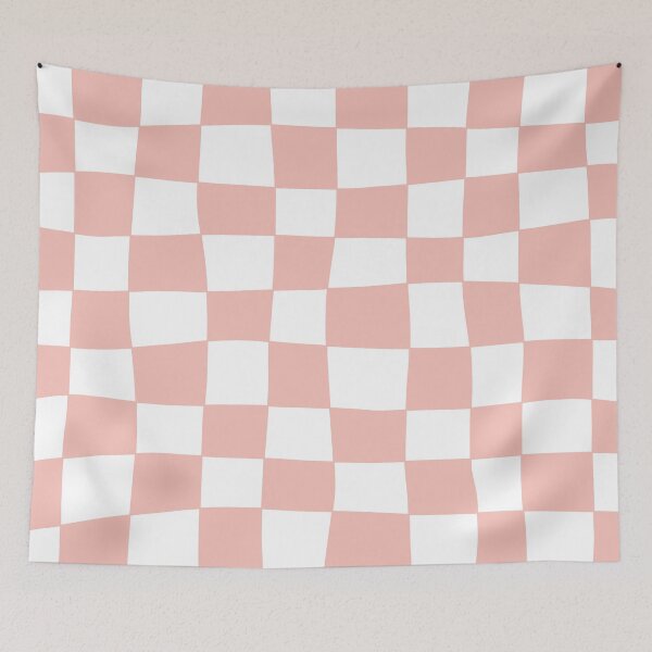 Item preview, Hand Drawn Checkerboard Pattern (pink/white) designed and sold by Design Minds Boutique.
