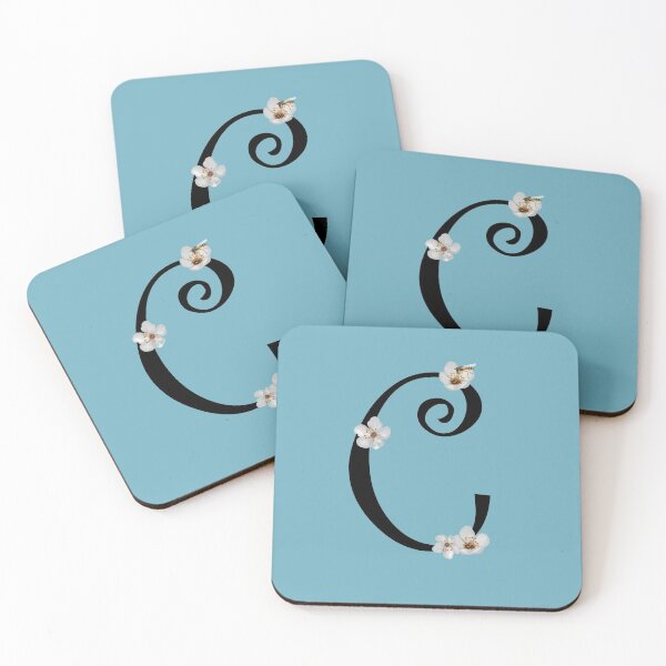Item preview, Initial C floral and with bee designed and sold by Kristaine.