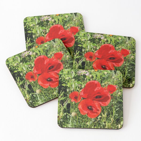 Item preview, Bright red poppies in Flanders' Fields designed and sold by wineandwords.