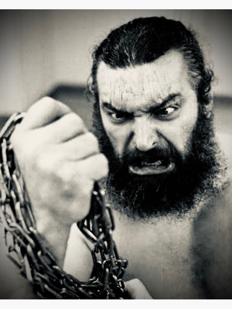 Bruiser Brody legendary wrestler wrestling with chain art design