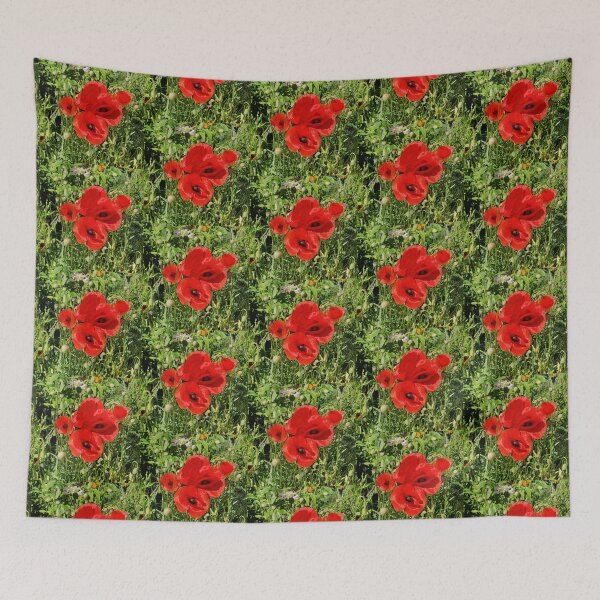 Item preview, Bright red poppies in Flanders' Fields designed and sold by wineandwords.