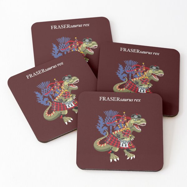 Item preview, Clanosaurus Rex FRASERsaurus rex Fraser Scotland Ireland Plaid Family Tartan designed and sold by Lisa Rotenberg.