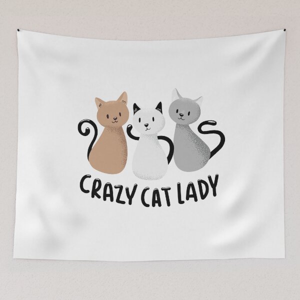 Item preview, crazy cat lady designed and sold by TRIBExSPACE.