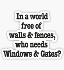 Windows & Gates Sticker