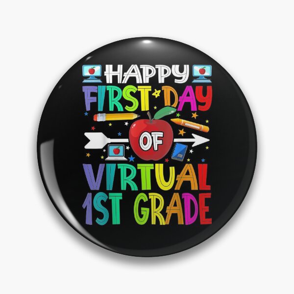 Item preview, Happy First Day of Virtual 1st Grade Teacher designed and sold by kossbus91.
