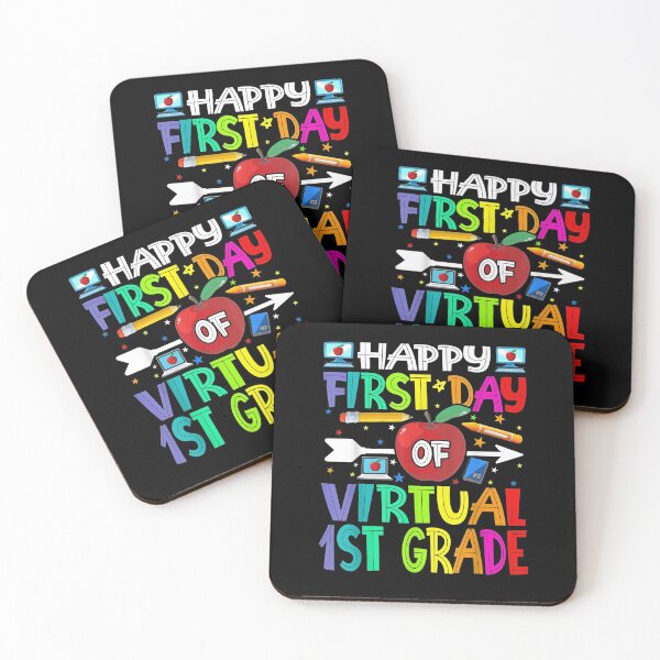 Item preview, Happy First Day of Virtual 1st Grade Teacher designed and sold by kossbus91.