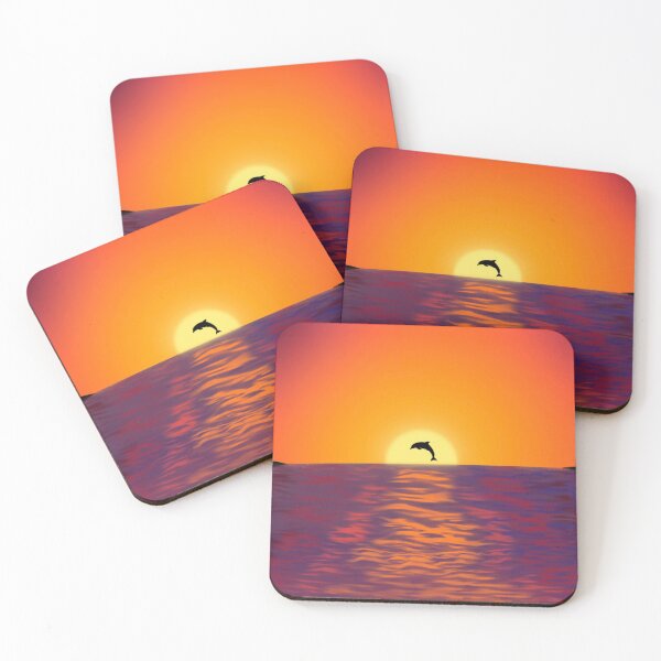 Item preview, Dolphin in the Sunset designed and sold by AbicArtsStudio.