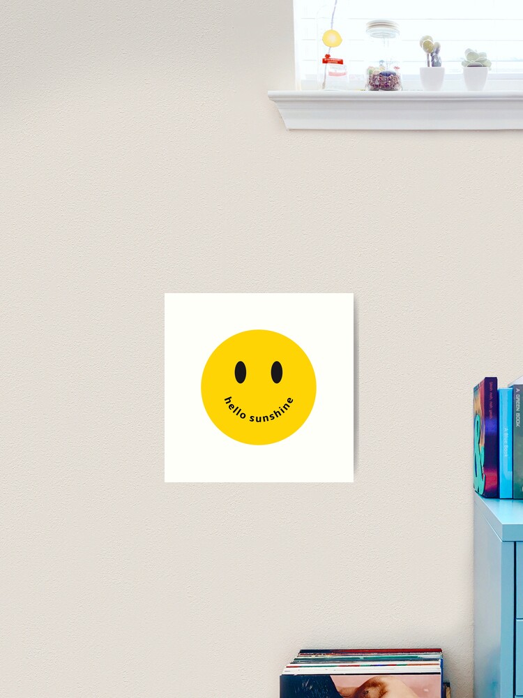 Hello Sunshine Poster - Smiling sun 