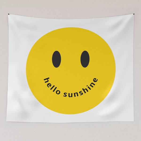 Item preview, hello sunshine, smiling sun face, happy smiley designed and sold by beakraus.