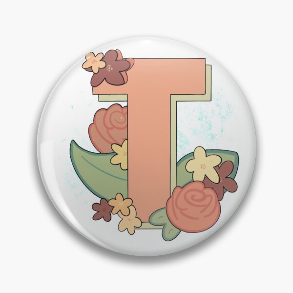 Item preview, Letter T with Flowers designed and sold by camrynangela.