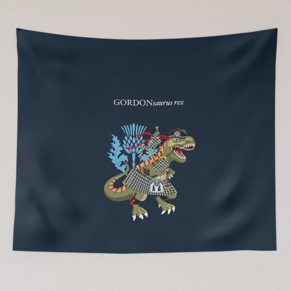 Item preview, Clanosaurus Rex GORDONsaurus rex Gordon Scotland Ireland Plaid Family Tartan designed and sold by Lisa Rotenberg.