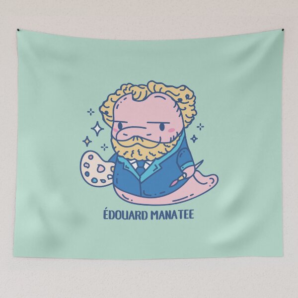 Item preview, Edouard Manatee funny Artist Animal pun with punny quote designed and sold by SPIRIMAL.