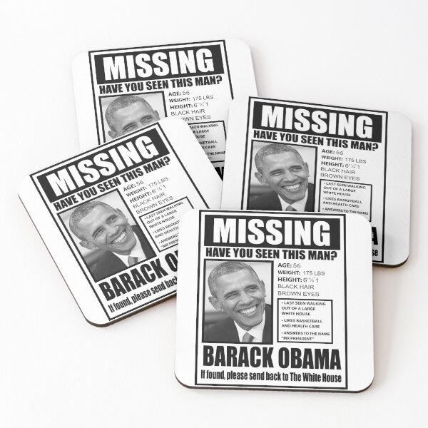 Item preview, Smile Obama Missing Poster designed and sold by minazopal.