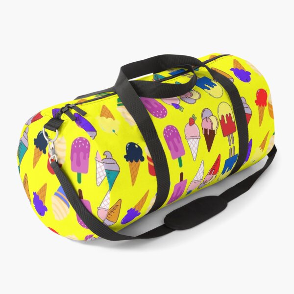 Ice Cream Flavour Yellow Background Duffle Bag