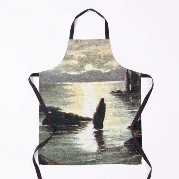 Item preview, Vintage Illustration of Moonlit Sea at The Drongs, Shetland Isles designed and sold by yourscotland.
