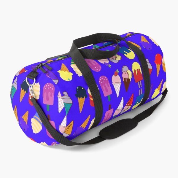 Ice Cream Flavour Blue Background Duffle Bag