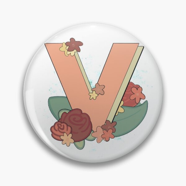 Item preview, Letter V with Flowers designed and sold by camrynangela.