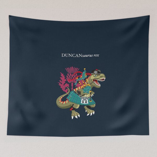 Item preview, Clanosaurus Rex DUNCANsaurus rex Duncan Scotland Ireland Plaid Family Tartan designed and sold by Lisa Rotenberg.