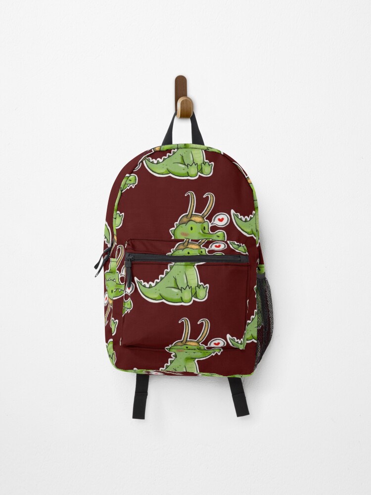 Thumbnail 1 of 3, Backpack, Cute Croki - Loki designed and sold by Rationalitees.