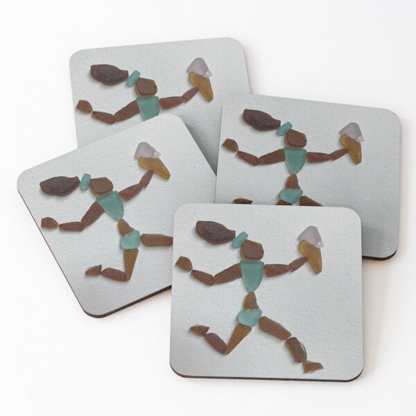 Item preview, Summer Joy - Sea Glass Art - Bathing Suit Girl Running with Ice Cream designed and sold by grygiel5.