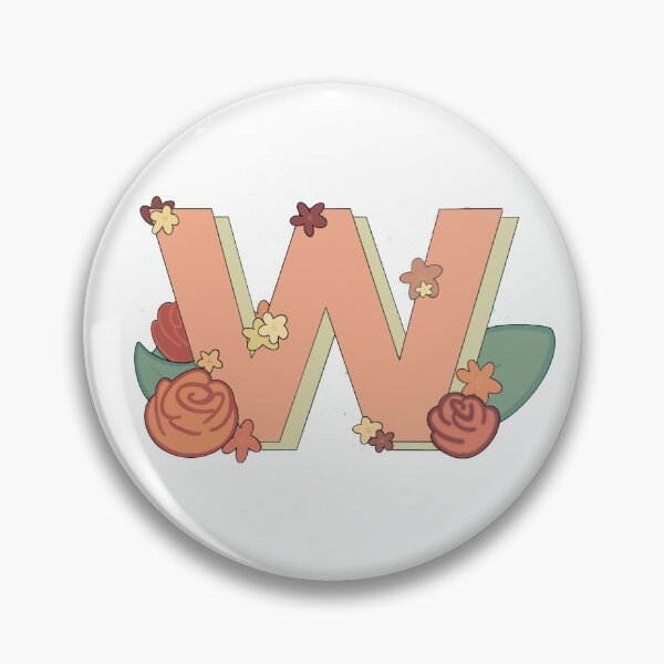 Item preview, Letter W with Flowers designed and sold by camrynangela.