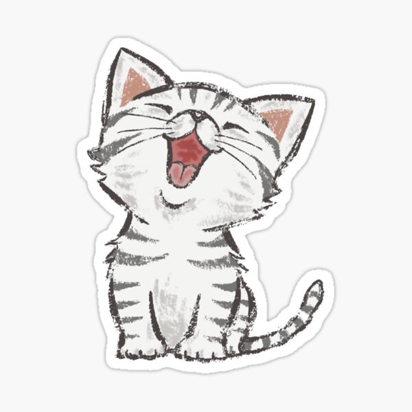 Kawaii Cute Little Hearts Stickers - Chibi Cat Sticker for Sale by  sirineab