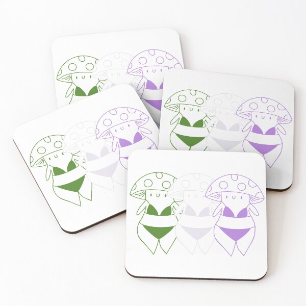 Item preview, Genderqueer mushrooms in bikinis designed and sold by sarahaviv.