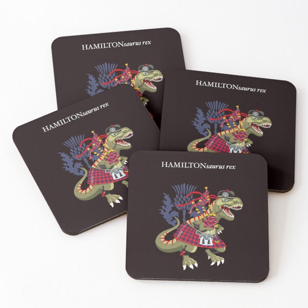 Item preview, Clanosaurus Rex HAMILTONsaurus rex Hamilton Red Plaid Family Tartan designed and sold by Lisa Rotenberg.