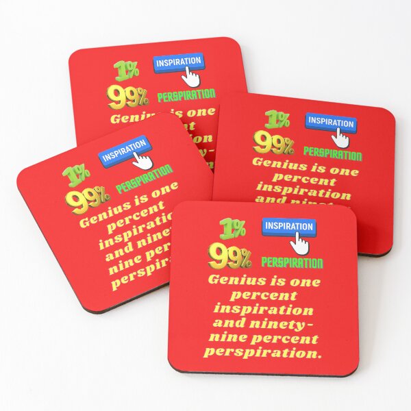 Item preview, Genius requires one percent inspiration only. designed and sold by superbtshirts.