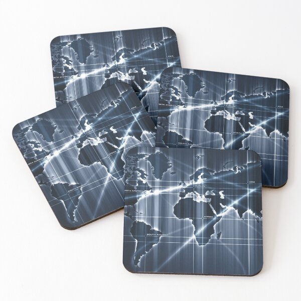 Item preview, Shining Digital World Map - Royal Blue designed and sold by NexusArts.