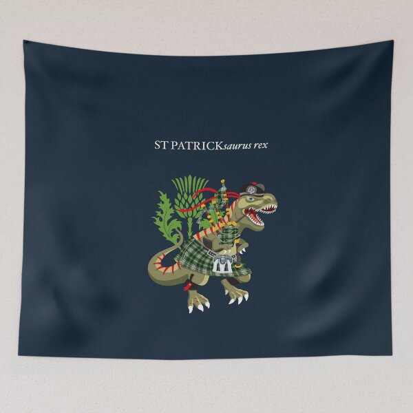 Item preview, Clanosaurus Rex ST PATRICKsaurus rex St. Patrick St. Patrick’s Day Scotland Ireland Plaid Family Tartan designed and sold by Lisa Rotenberg.