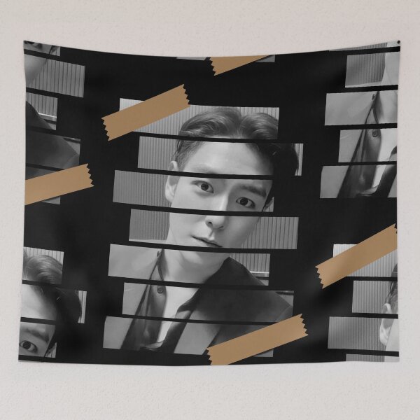 Item preview, Choi Seunghyun Big Bang TOP Korean Kpop Monochrome Stripe Design designed and sold by Piosenka Art.