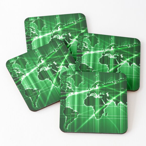 Item preview, Shining Digital World Map - Emerald designed and sold by NexusArts.