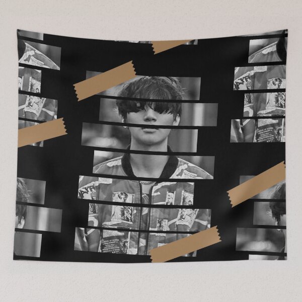 Item preview, Kang Daesung Big Bang Daesung DLite  Korean Kpop Monochrome Stripe Design designed and sold by Piosenka Art.