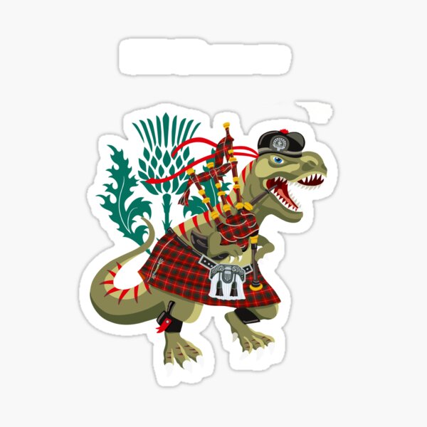 Clanosaurus Rex BRUCEsaurus rex Bruce Scotland Ireland Plaid Family Tartan Sticker