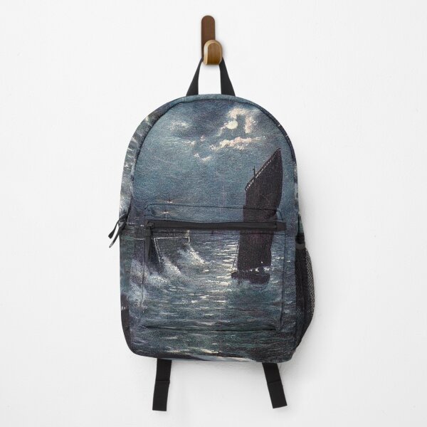 Item preview, Vintage Illustration of Moonlit Sea at the Harbour, St. Andrews designed and sold by yourscotland.